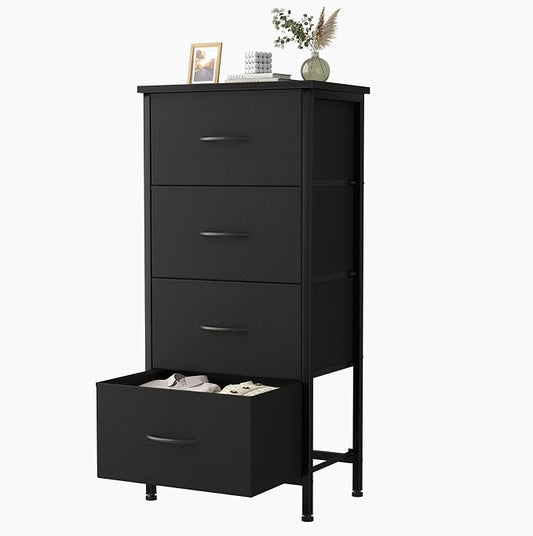 Sweetcrispy Dresser for Bedroom, 4 Drawer Storage Cabinet, Tall Nightstand | by Sweetcrispy