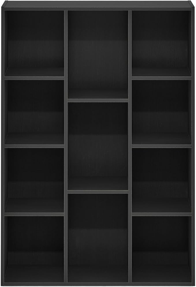 Furinno LUDER Book Shelf, 11-Cube Bookshelf, Reversible Bookcase, 9.4 x 29.1 x - Image 6