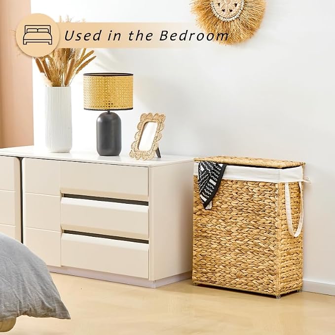 Handwoven Slim Laundry Hamper - Image 7