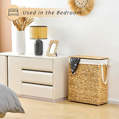 Handwoven Slim Laundry Hamper - Image 7
