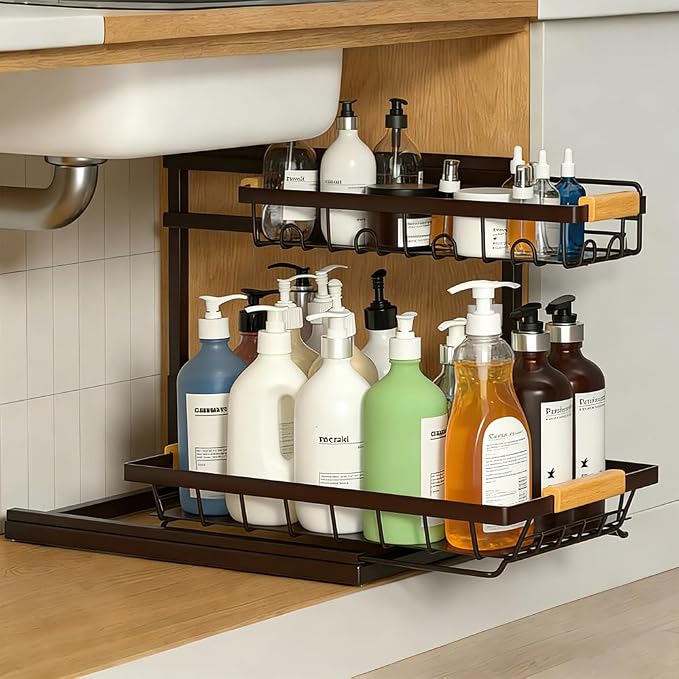 Expandable 2-Tier Under-Sink Organizer - Image 2