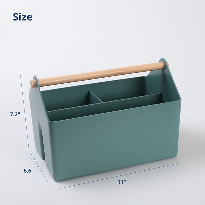 BLUE GINKGO Medium Storage Basket – Plastic Caddy - Image 2