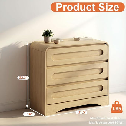 3 Drawer Dressers for Bedroom, Large Modern Dressers - Image 2