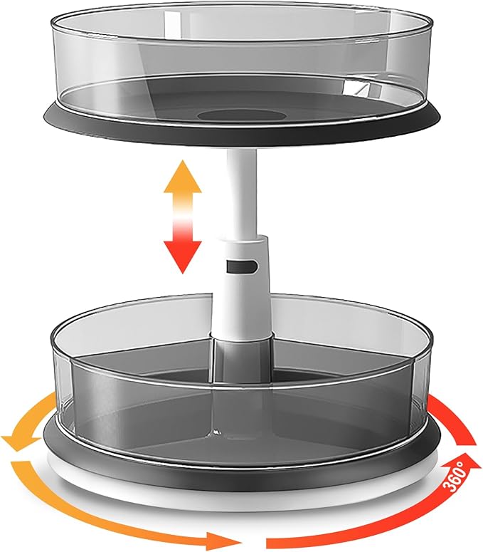 2 Tier Lazy Susan Turntable Organizer by Sharefeelingwithlife