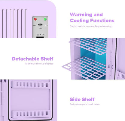 22L/30Cans Mini Fridge for Bedroom, 12v DC Portable Cooler & Warmer, Mini - Image 8