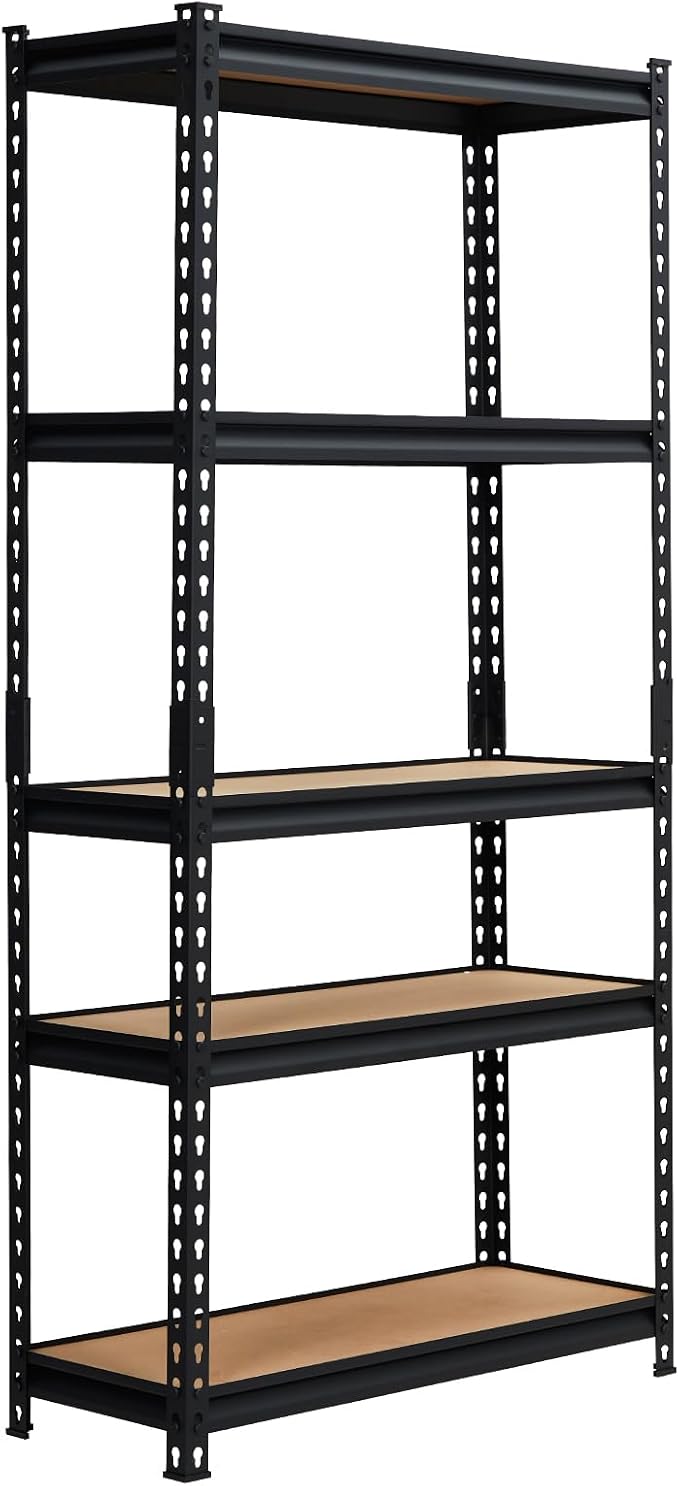 PioneerWorks 2000lbs Storage Shelves 5 Tier, Adjustable Heavy Duty Garage by PioneerWorks