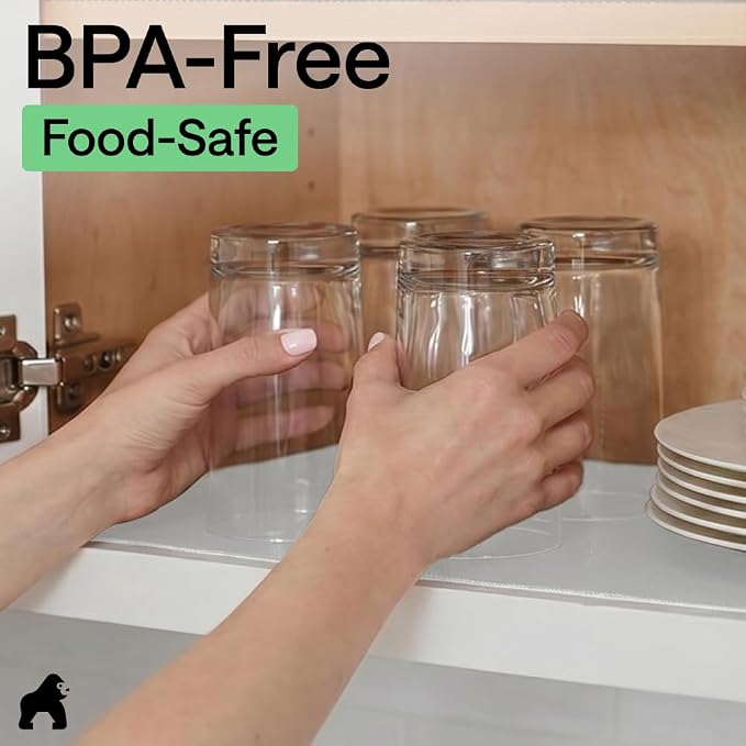 GORILLA GRIP DripGuard Shelf Liner, Non-Adhesive Drawer and Kitchen Cabinet - Image 8
