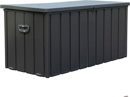 KUIKUI 100 Gallon Deck Box Waterproof, 100 Gallon Outdoor Storage Box, Metal - Image 5