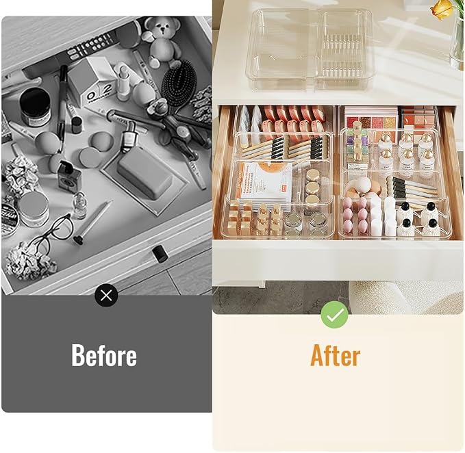 Expandable Drawer Organizer Tray from 11” to 19.1”, Adjustable Silverware in - Image 3