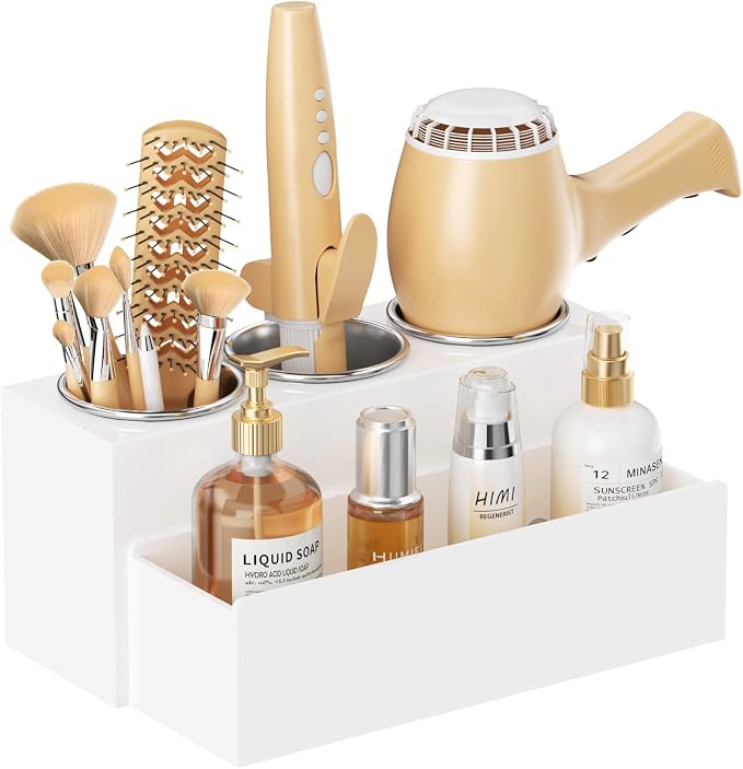 HIIMIEI Hair Tool Organizer, Acrylic Hair Dryer Holder, Bathroom Countertop by HIIMIEI