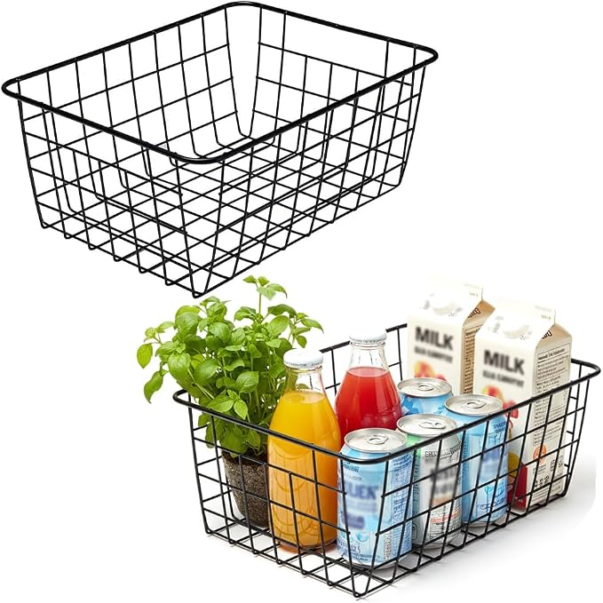 Kitchen Wire Baskets Farmhouse Decor Metal Food Storage Organizer, Household by Aeggplant