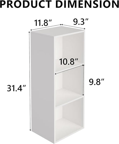 Wooden 3 Cube Storage Organizer, 3 Tier Storage Cubes Storage Display Cubby - Image 3