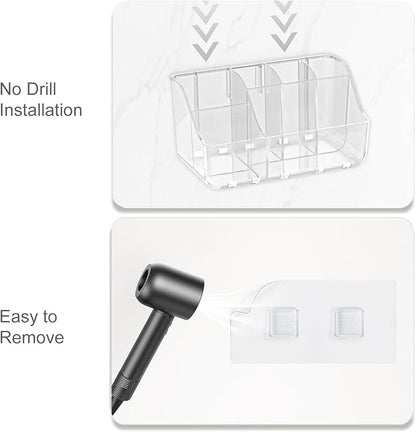 Clear Toothbrush Holders for Bathroom Organizers and Storage, Wall-Mounted - Image 7