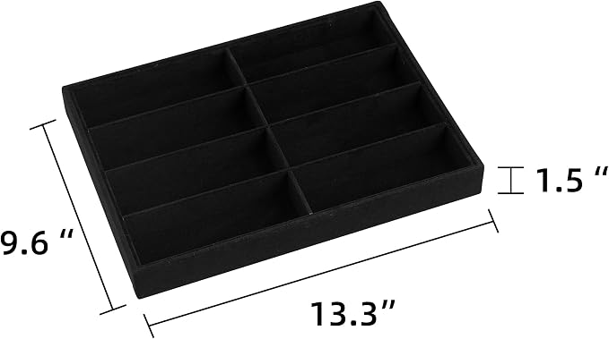 Frebeauty Sunglass Organizer, Velvet Glasses Organizer, 8-Slot Sunglasses Tray - Image 3