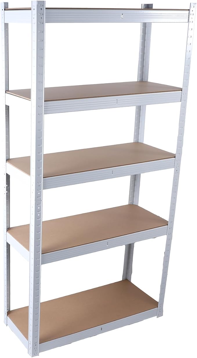 Weallux 5-Tier Metal Storage Shelf, 29.5 x 12 x 59 Inches, Adjustable Heavy - Image 5
