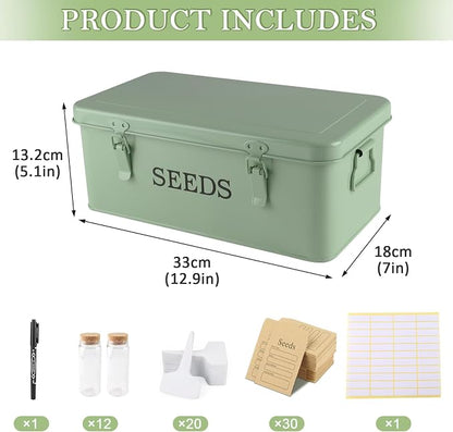 Seed Storage Organizer, 4 Compartment Seed Storage Box - Image 7