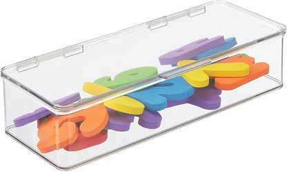 mDesign Long Plastic Playroom/Gaming Storage Organizer Box Containers - Image 8