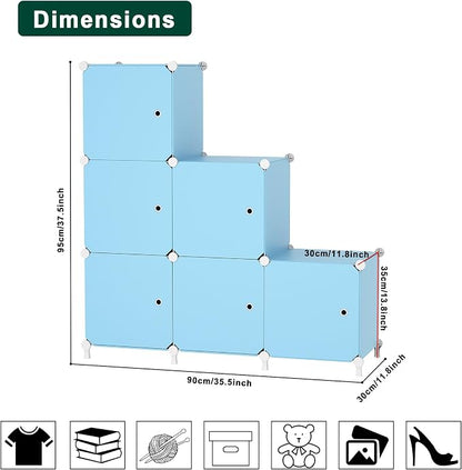 Cube Storage Organizer, 6-Cube Shelves Unit - Image 3