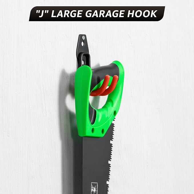 40 Pack Utility Steel Heavy Duty Wall Mount Garage Hooks, - Image 7