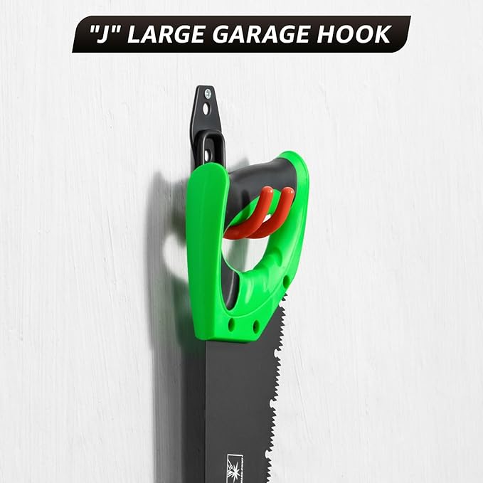 30 Pack Utility Steel Heavy Duty Wall Mount Garage Hooks, - Image 7