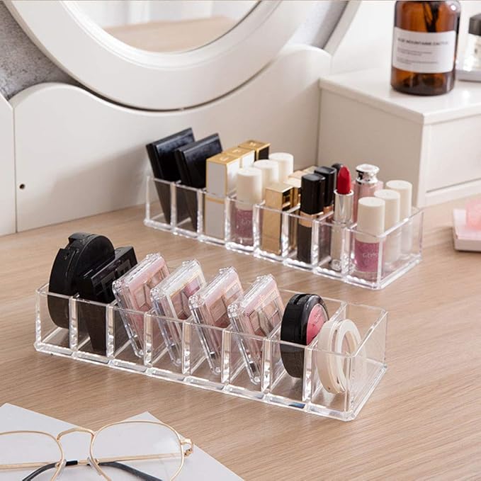 Weiai Clear Acrylic Compact Organizer, Blushes Highlighters Eyeshadow Powder - Image 6