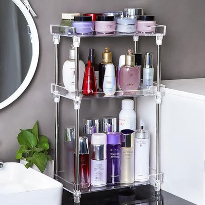 QIYUSHRY Bathroom Organizer Countertop Storage Clear 3 Tier Skincare Organizer by QIYUSHRY