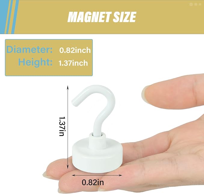 Neosmuk Magnetic Hooks, Heavy Duty 40lb+ Strong Magnet Hook - Image 5