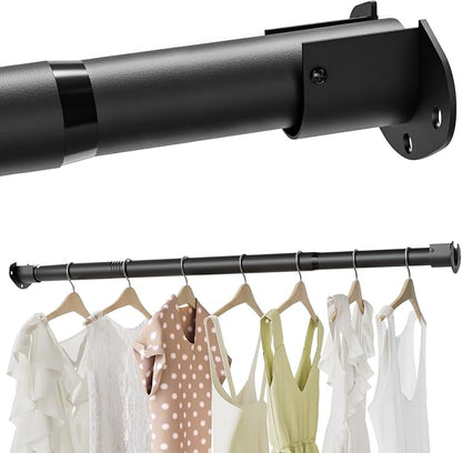 Closet Rods for Hanging Clothes, 16.5 to 74 Inches Adjustable Metal Closet Rod by MIUVIBENI