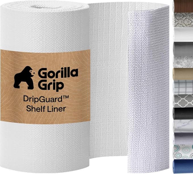 GORILLA GRIP DripGuard Shelf Liner, Non-Adhesive Drawer and Kitchen Cabinet by Unknown