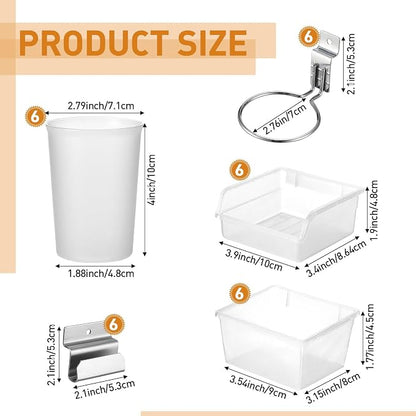 GlikCeil 18 Sets Slatwall Accessories Bins Cups - Image 2