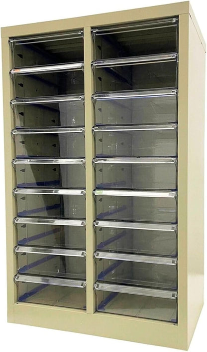 File Cabinet 18 Medium Transparent Drawers Vertical Home Office Storage Paper by Unknown