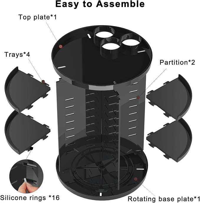 Rotating Makeup Organizer for Vanity, 360 Spinning Skincare Organizers - Image 7