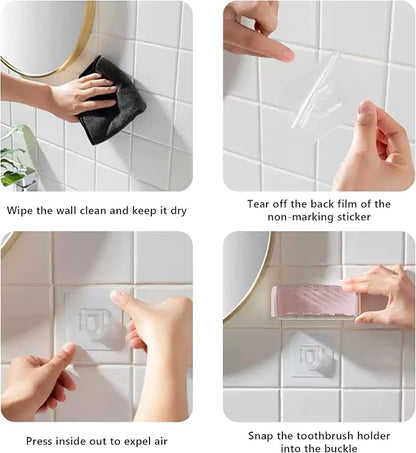 5 Slots Toothbrush Holder Wall Mount - Image 4