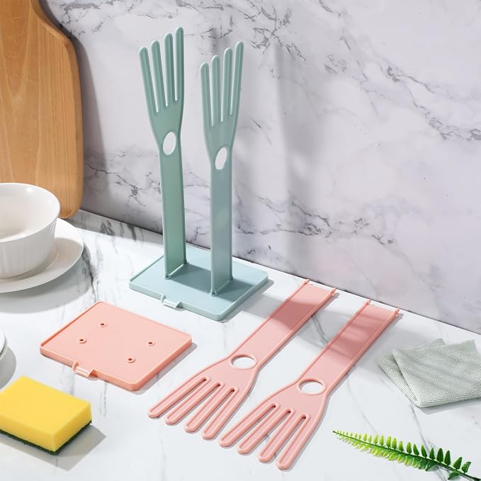 Hemobllo 2-Pack Kitchen Glove Drying Rack 13.38X5.90X4.72In Detachable - Image 8