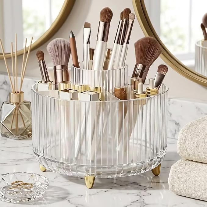 360 Degree Rotating Desktop Organizer, Makeup Brushes, Desktop Stationery - Image 9