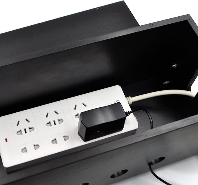Large Cable Management Box, Wood Cord Hider Box & Organizer - Image 4
