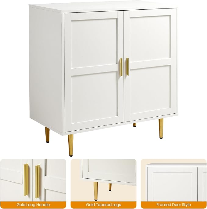 RoyalCraft 2-Door Wood Cabinet, Modern Credenza - Image 7