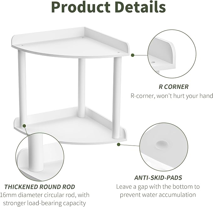 2 Tier Countertop Corner Organizer Shelf 7x7x8 Inch - Image 4