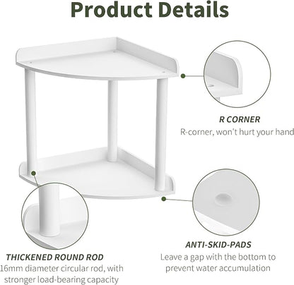 2 Tier Countertop Corner Organizer Shelf 7x7x8 Inch - Image 4