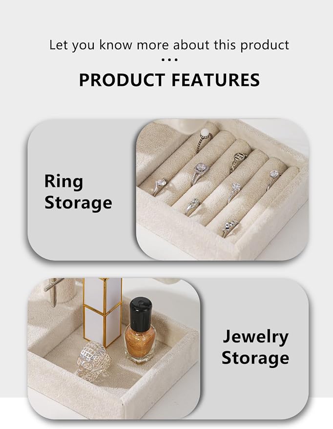 Coward 2 Tier Necklace Bracelet Holder Organizer - Image 4