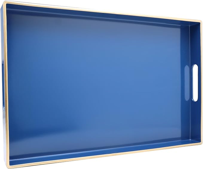 Spsyrine Blue Decorative Serving Tray by Spsyrine