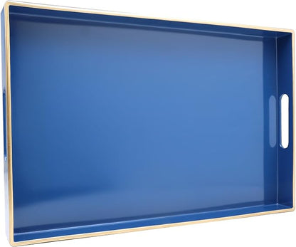 Spsyrine Blue Decorative Serving Tray by Spsyrine