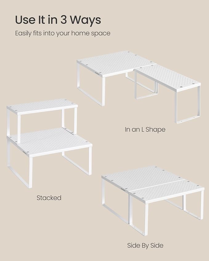 SONGMICS Spice Racks, Countertop Organizers, Shelf Risers, Expandable - Image 7