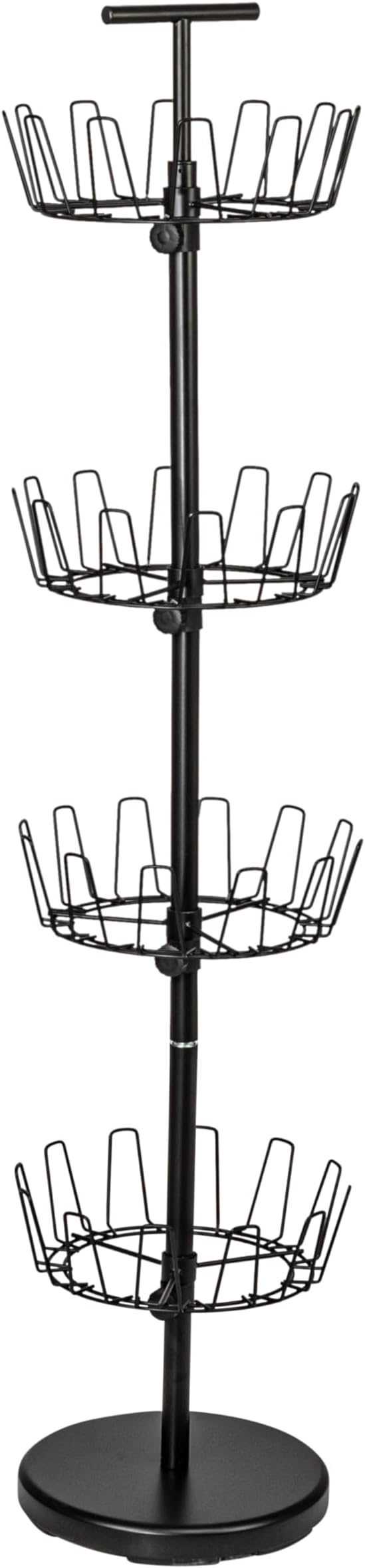 Household Essentials 4-Tier Shoe Storage Tree, Matte Black by HouseholdEssentials