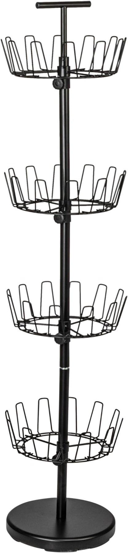 Household Essentials 4-Tier Shoe Storage Tree, Matte Black by HouseholdEssentials