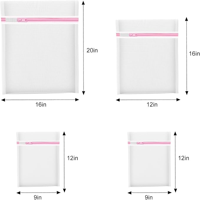 4Pcs Mesh Laundry Bags, Lingerie Bags - Image 2