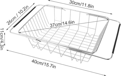 Tyenaza Freezer Organizer Bin Stainless Steel Expandable 20KG Load Bearing - Image 2