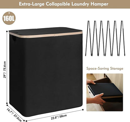 DOKEHOM 160L Double Laundry Basket - Image 3