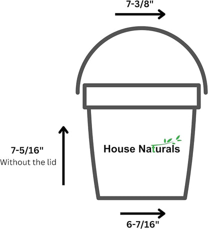 House Naturals 1 Gallon White Bucket - Image 6