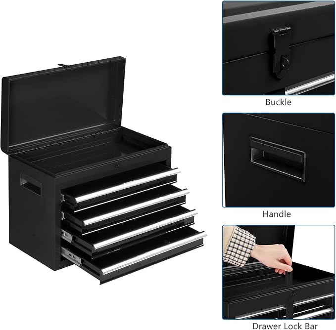 TUFFIOM 5-Drawer Rolling Tool Chest, Tool Storage Cabinet w/Drawers, Lockable - Image 7